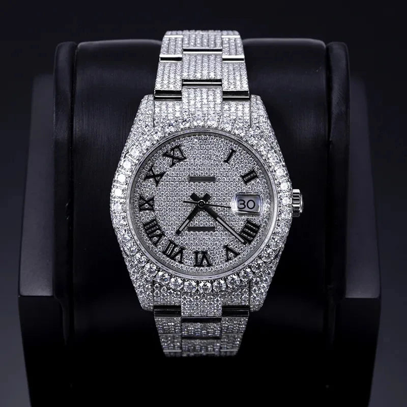 Hip Hop Sport Luxury Iced Out Watch Men Designers Watches Automatic Mechanical VVS D Colour MoissaniteSwiss Movement Watches