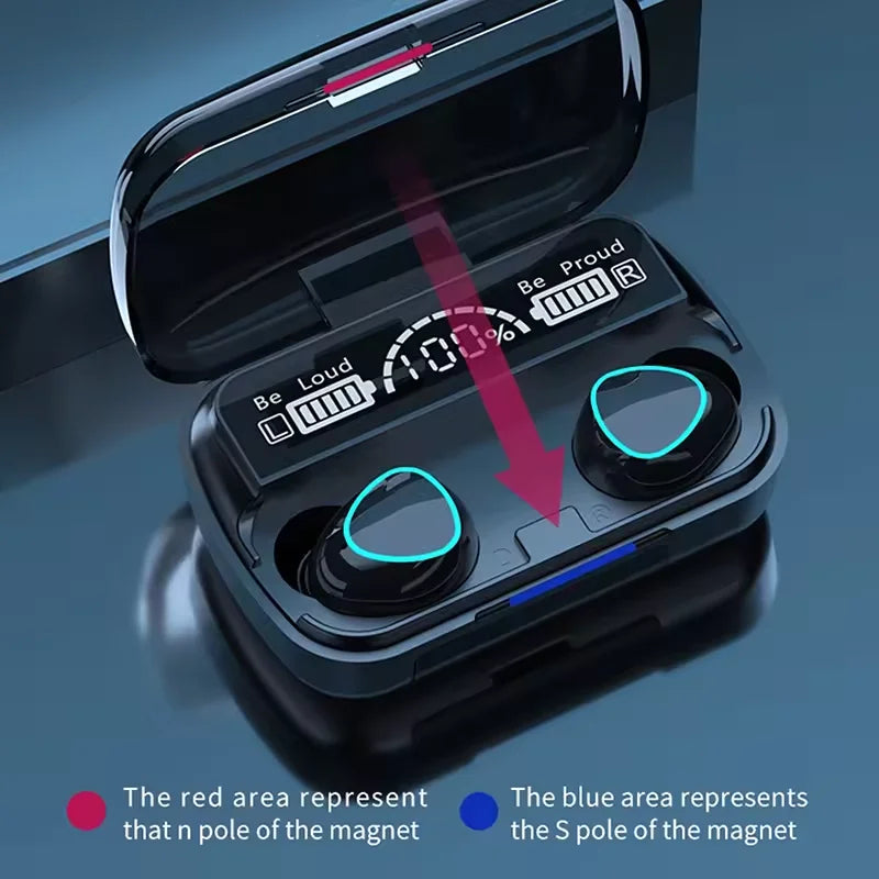 M10 TWS Wireless Headphones BT Earphone with Charging Box LED Sports Stereo Noise Canceling Earbuds Headsets for Xiaomi