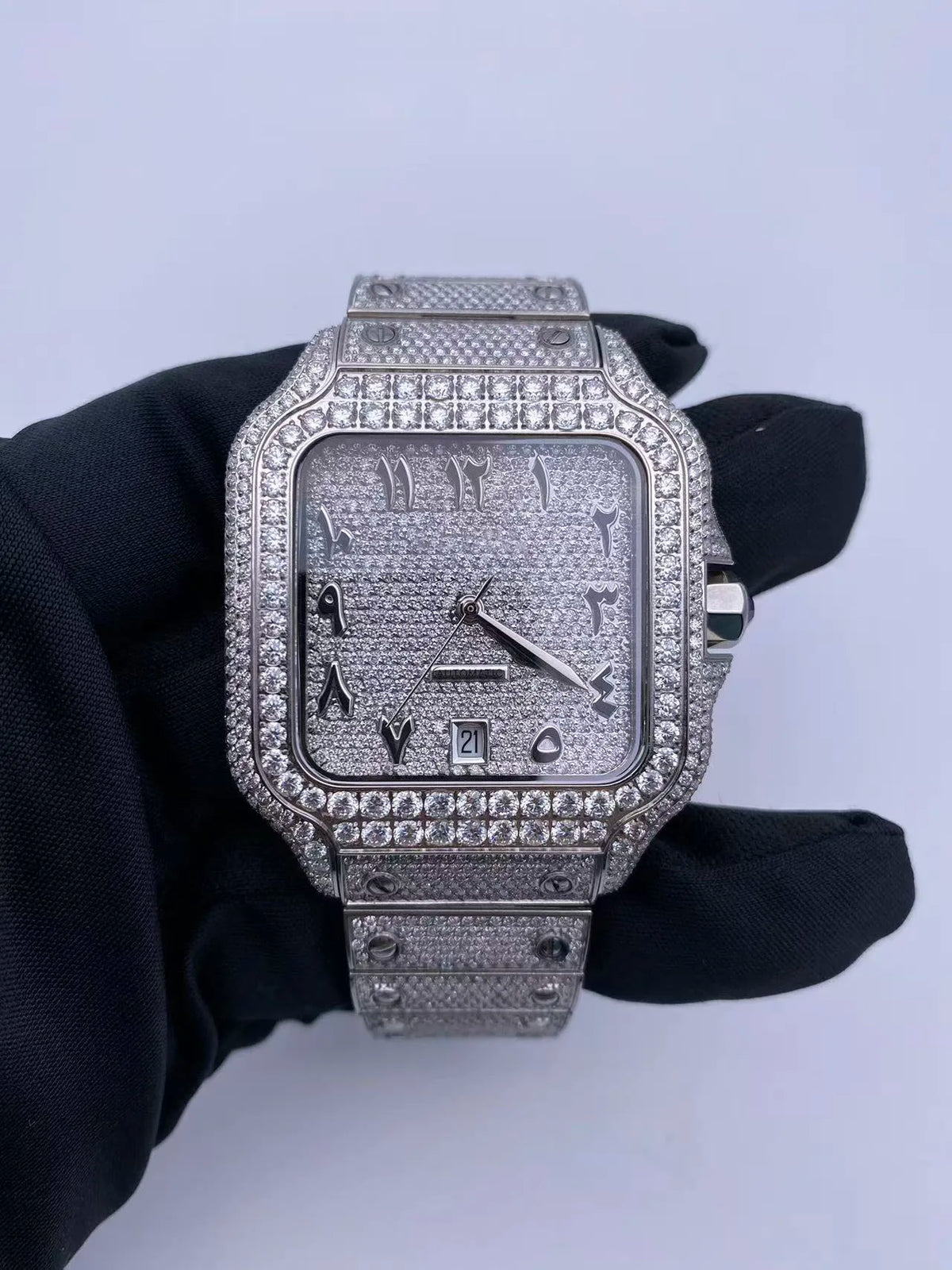 Wholesale Sport Luxury Iced Out Watches Men Women Hip Hop VVS D Colour Moissanite Watches Automatic Mechanical Watches