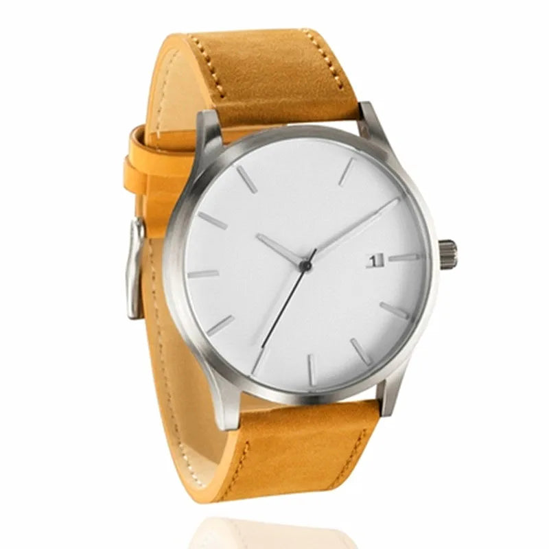 Relogio Masculino Men's Watches Fashion Simple Quartz Watches for Man Casual Sports Leather Male Quartz Clock relojes hombre