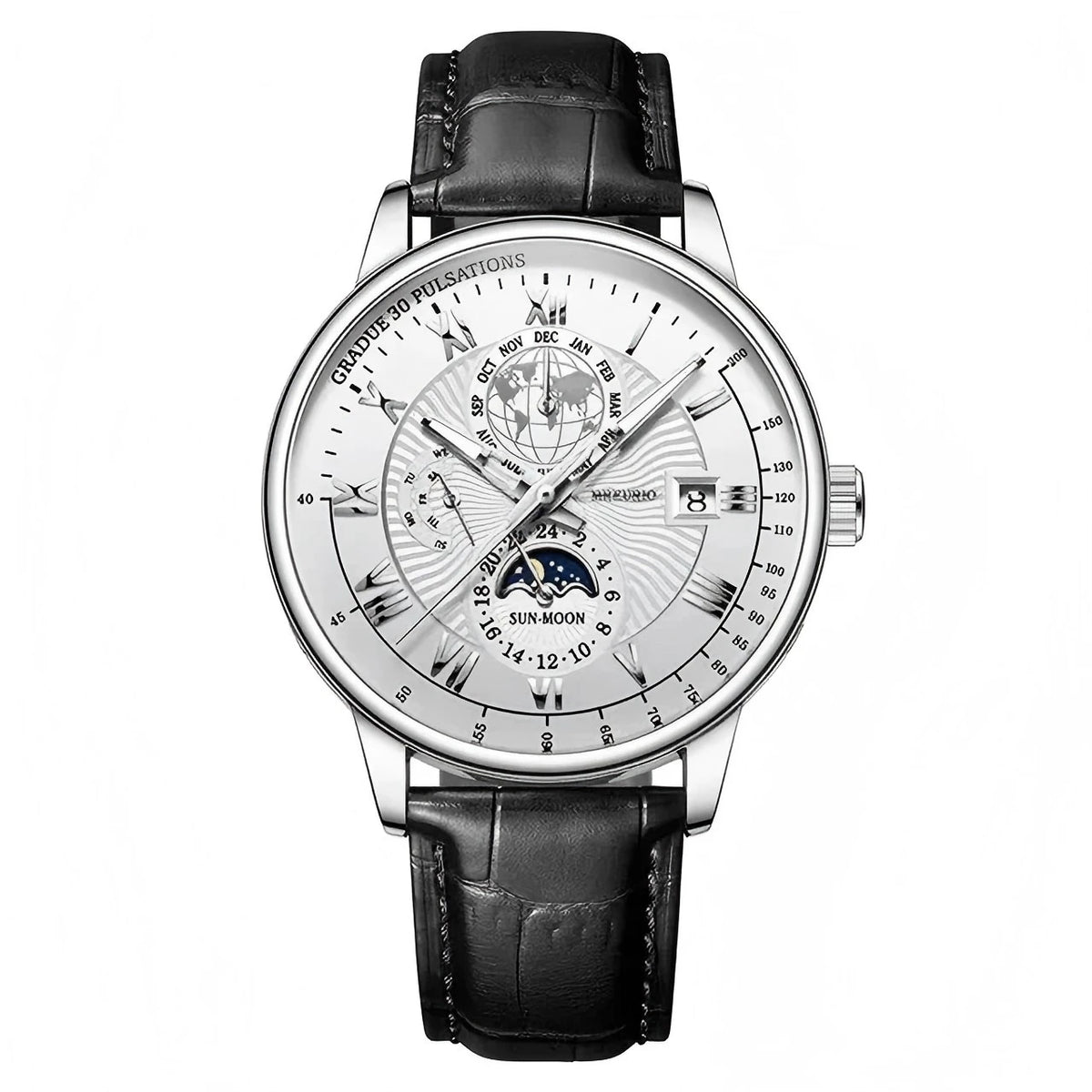 2026 Men Watch Fashion Top Luxury Sport Men's Wristwatch Waterproof Luminous Leather Date Quartz Watches Man clock
