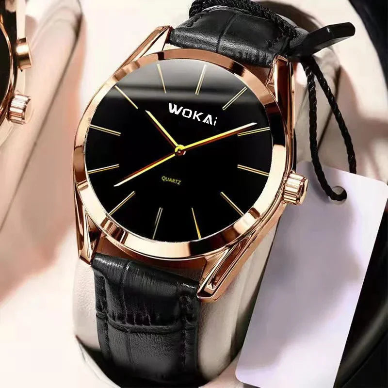 2025 Fashion Business Watch Men Watches Reloj Hombre Casual Leather Band Quartz Wristwatches Men Relogio Masculino Montre Homme