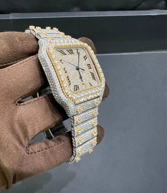VVS Moissanite yellow gold Brilliant Diamond for men Gifting Hip Hop Collection AP Watch