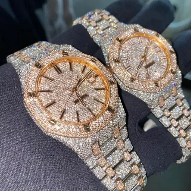 VVS Moissanite yellow gold Brilliant Diamond for men Gifting Hip Hop Collection AP Watch