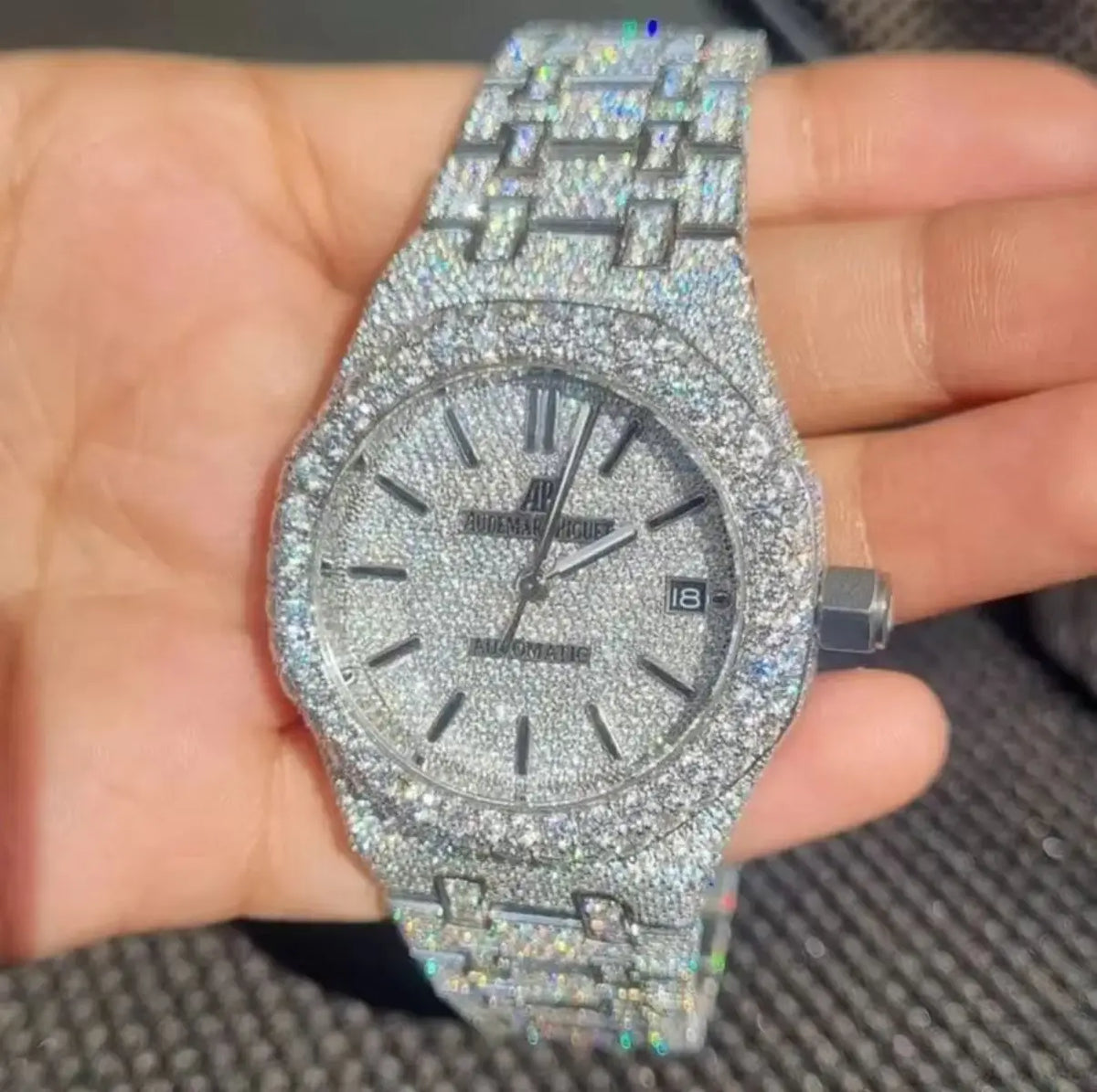 Automatic Mechanical Watches Swiss Movement Luxury Iced Out Watch Men Women Designers Hip Hop VVS D Colour Moissanite Watches