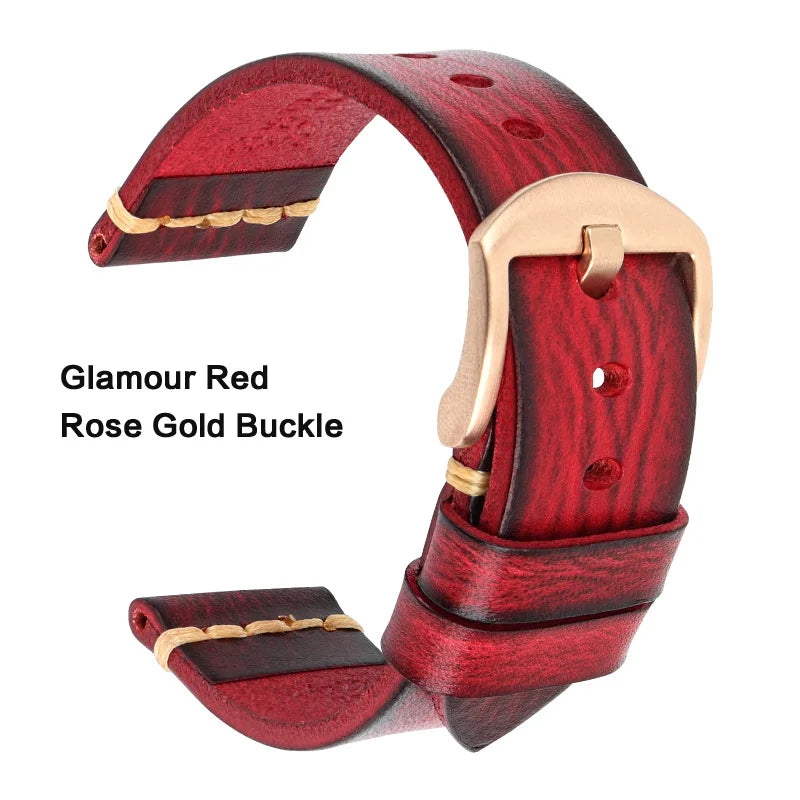 Leather Strap For rolex_watch man Watchband Galaxy Watch Strap 18mm 20mm 22mm 24mm Watch Band Wrist Bracelets Roes Gold Buckle