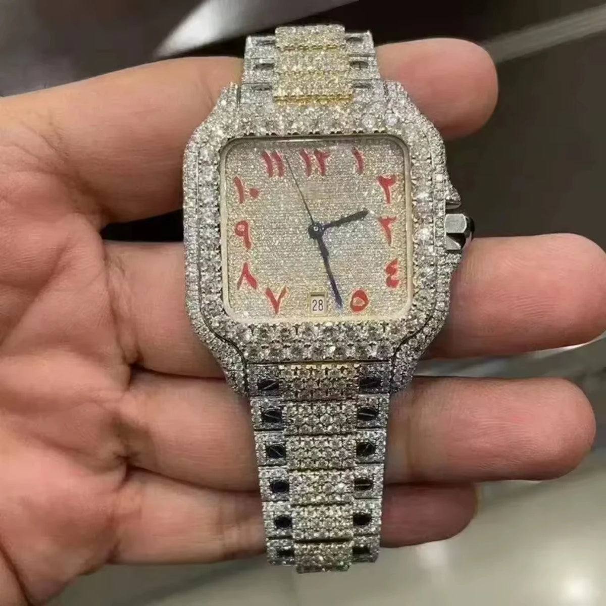 Hip Hop Sport Luxury Iced Out Watch Men Designers Watches Automatic Mechanical VVS D Colour MoissaniteSwiss Movement Watches