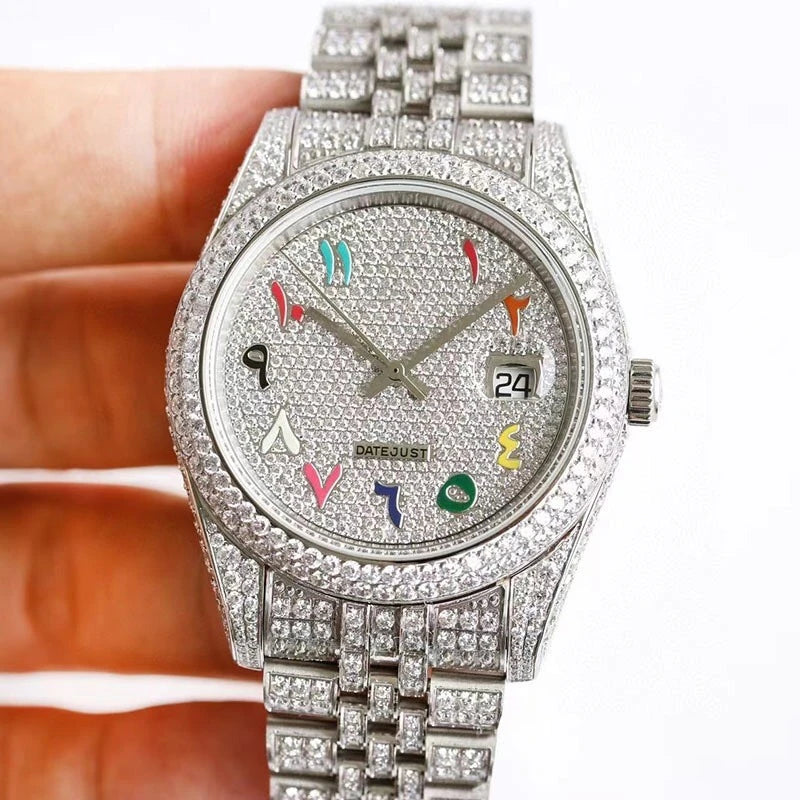 Hip Hop Sport Luxury Iced Out Watch Men Designers Watches Automatic Mechanical VVS D Colour MoissaniteSwiss Movement Watches