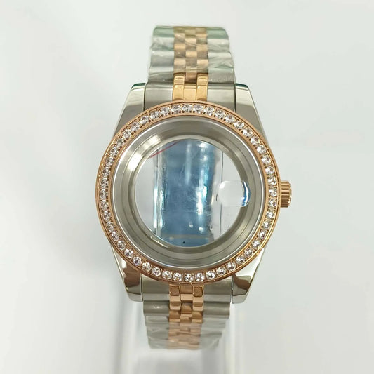Moissanite Watch Automatic Mechanical 916L Stainless Steel Case Size 41mm Sapphire Glass Watches Wholesale