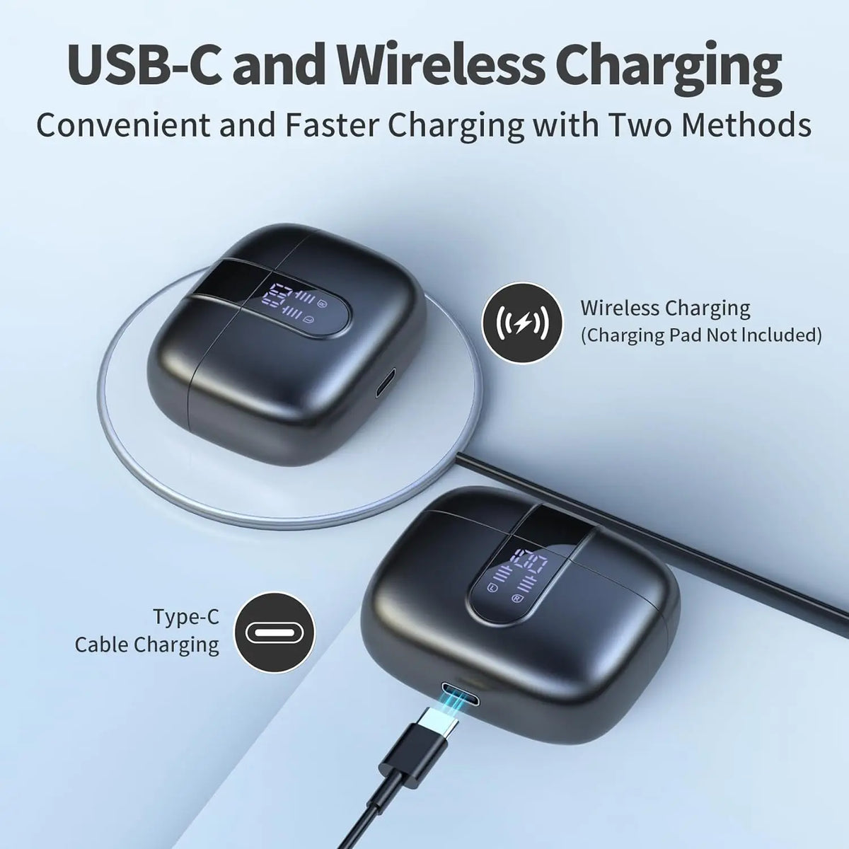 Earphones X08 SANVNET HIFI  Headphones In-Ear BT TWS Earbuds Headsets Waterproof True Wireless Stereo With Charging Bin Box