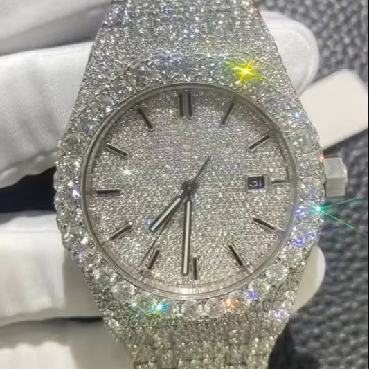 Vvs Luxury Iced Out Watches Pass Diamond test High Quality Black Bussdown Moissanite Watch Mechanical Automatic Watches for Men