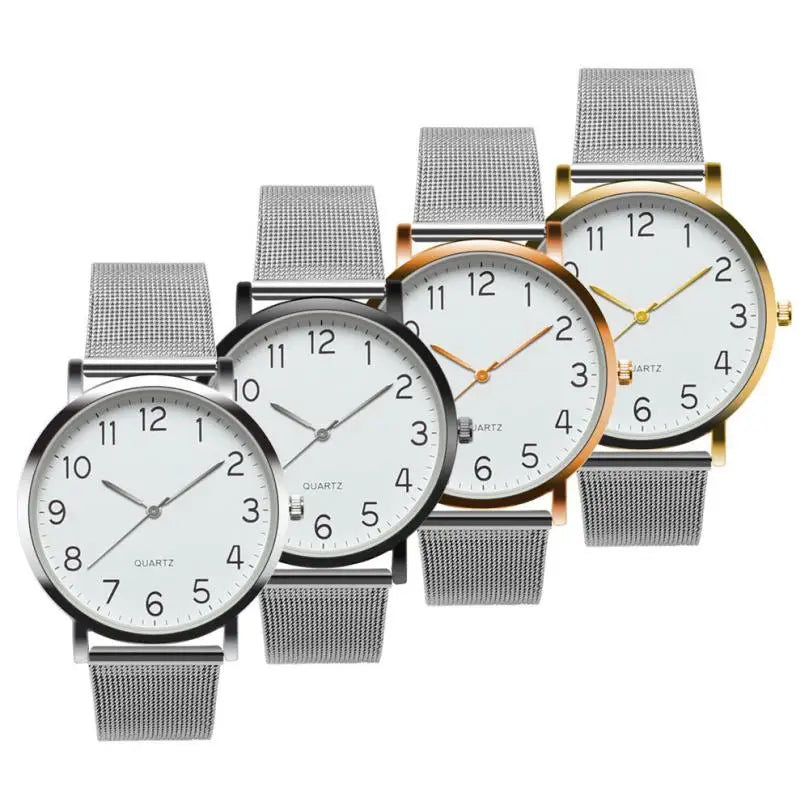 Luxury Hot Watch Men Fashion Sport Quartz Clock Mens Watches Unisex Simple Business Fashion Steel Strip Quartz Brand Wrist Watch