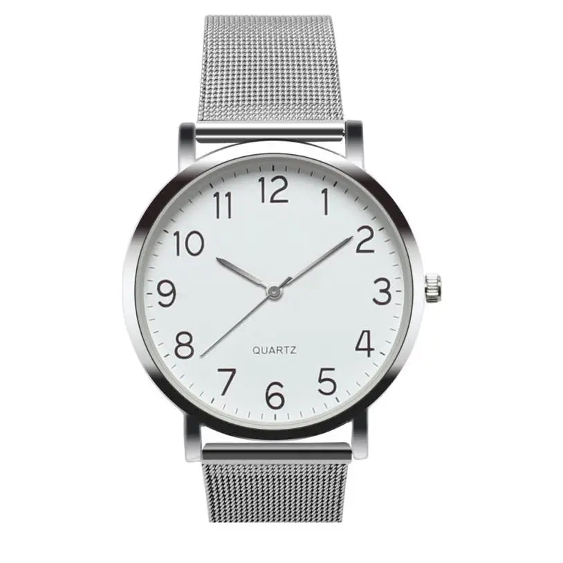 Luxury Hot Watch Men Fashion Sport Quartz Clock Mens Watches Unisex Simple Business Fashion Steel Strip Quartz Brand Wrist Watch