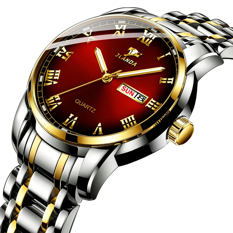 Relojes Hombre Top Brand Watches Men Quartz Business Sport Watches Luxury Gold Stainless Steel Waterproof Date Wrist Watch
