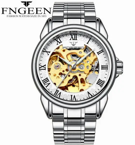 Brand machinery men 's watches Relogio Masculino waterproof male watches double - sided clock hollow automatic mechanical watch