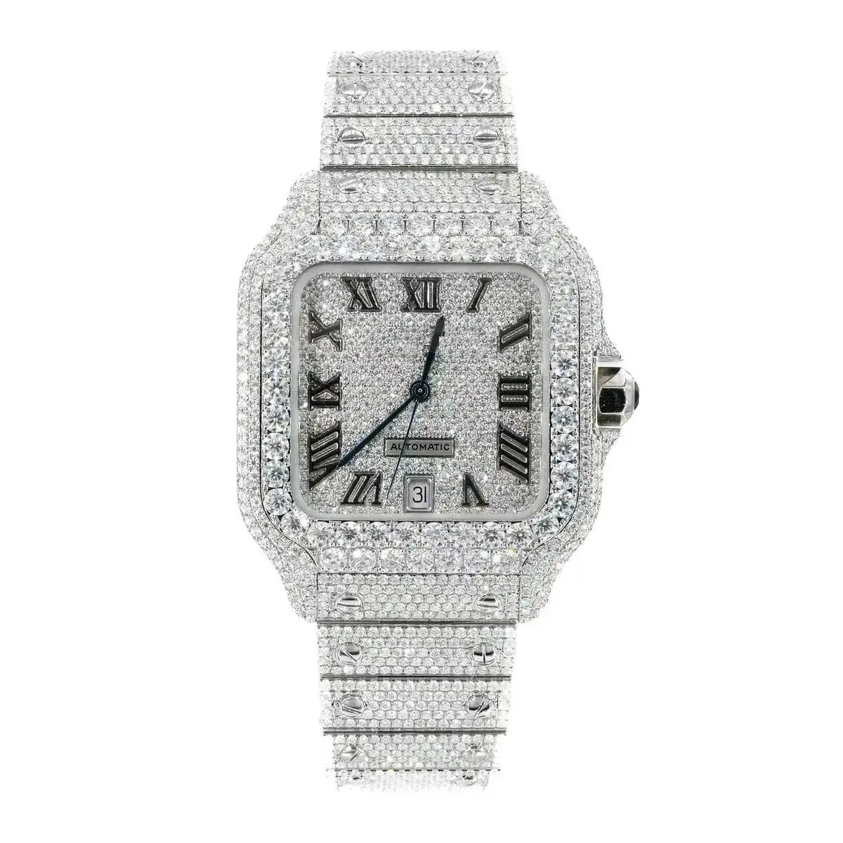 Wholesale Factory VVS Moissanite Diamond Watches Arabian Studded Wrist Iced Out Watch for Gift Hip Hop Iced Out Brand Watches
