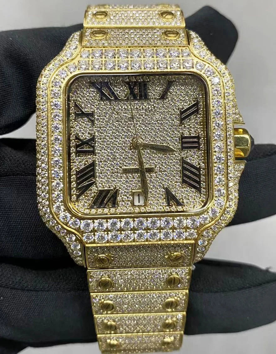 Wholesale Sport Luxury Iced Out Watches Men Women Hip Hop VVS D Colour Moissanite Watches Automatic Mechanical Watches