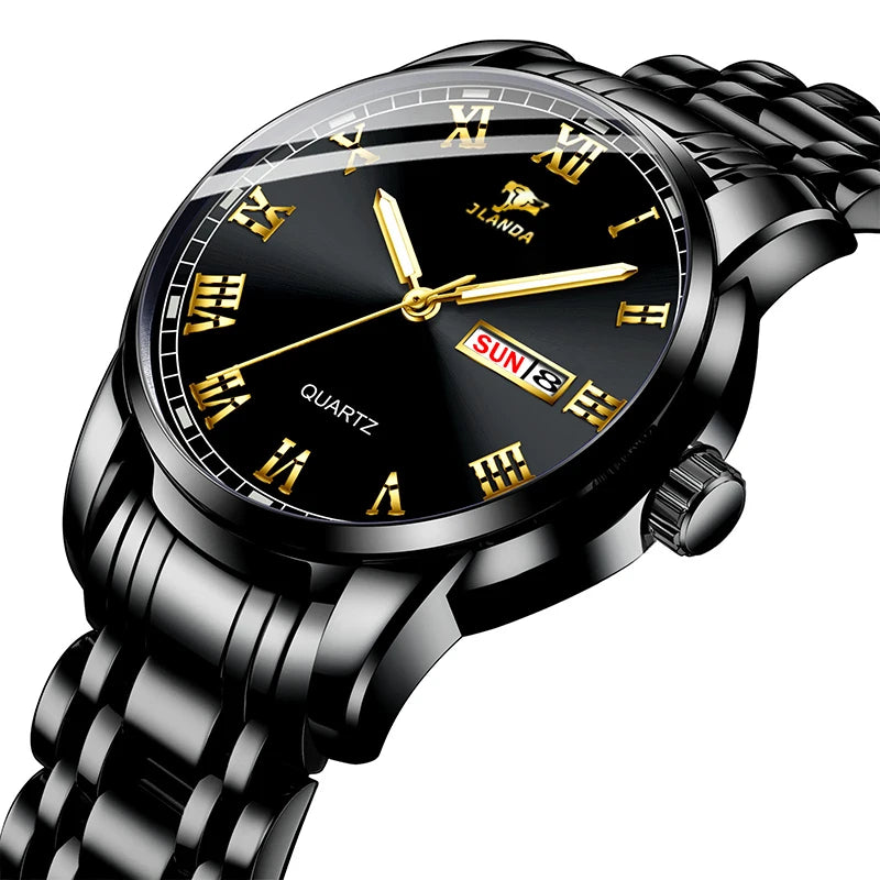 Relojes Hombre Top Brand Watches Men Quartz Business Sport Watches Luxury Gold Stainless Steel Waterproof Date Wrist Watch