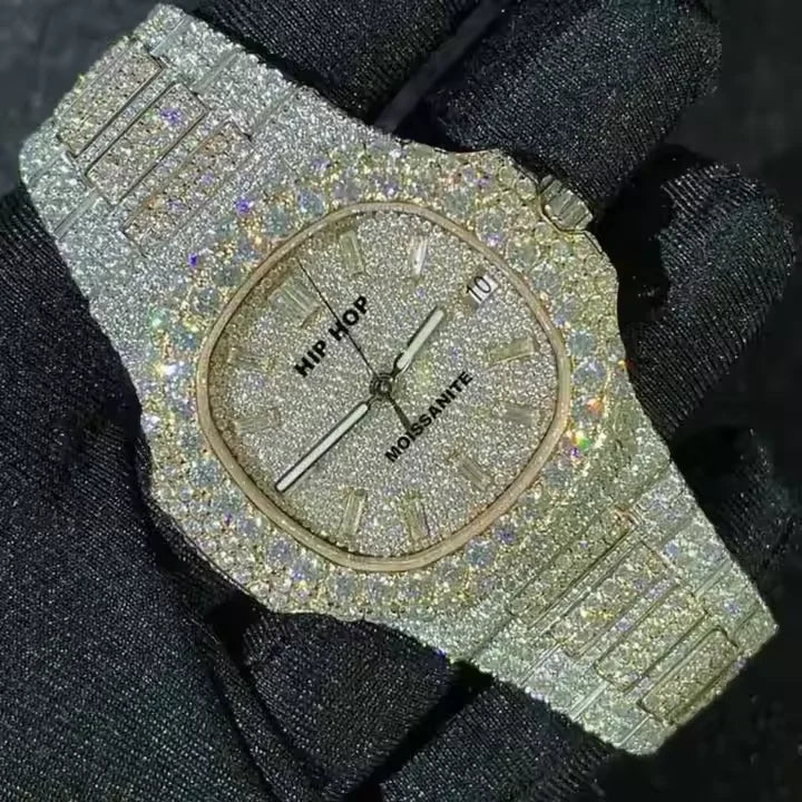 Automatic Mechanical Watches Swiss Movement Luxury Iced Out Watch Men Women Designers Hip Hop VVS D Colour Moissanite Watches