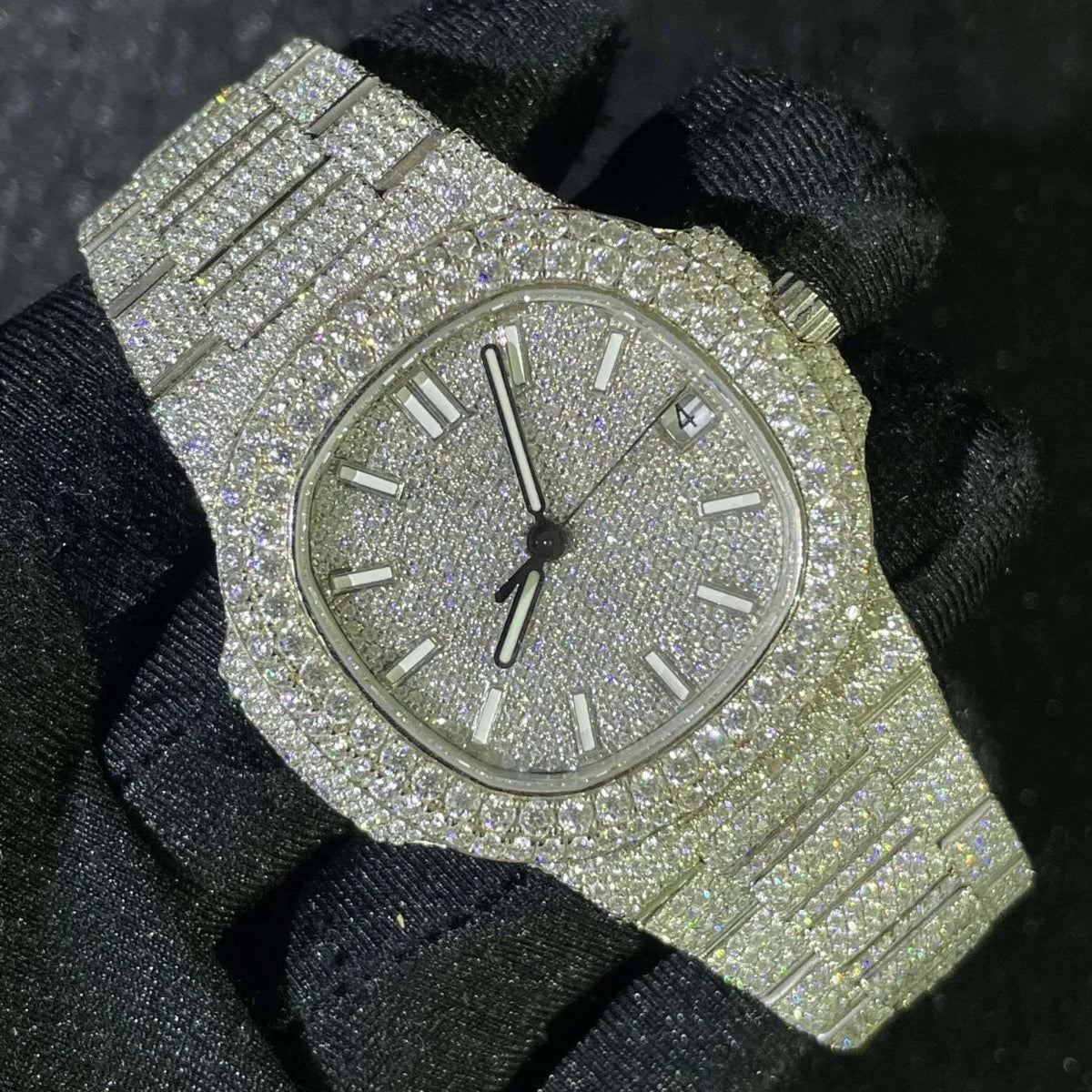 Factory Wholesale Luxury Men's Mechanical Watches High Quality VVS Moissanite Pass Diamond Tester Automatic New Glass Pointer