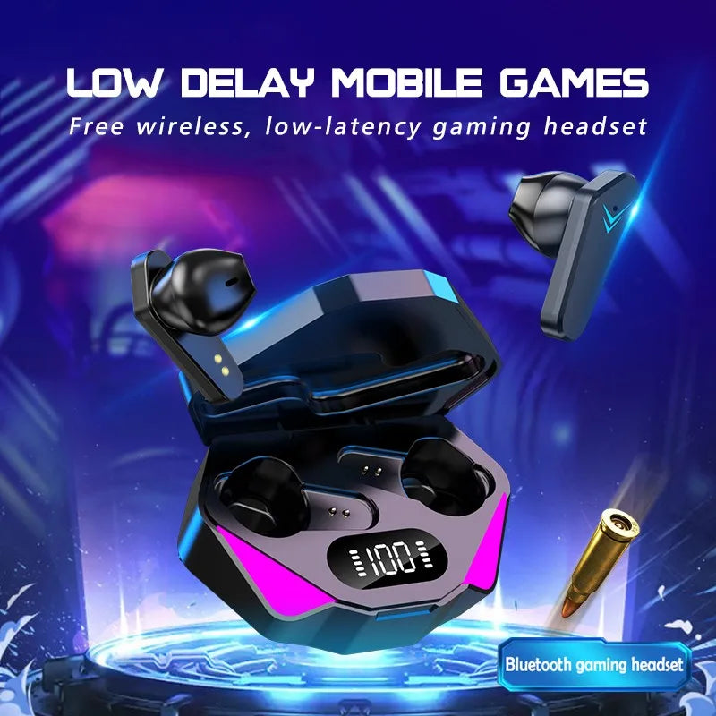X15 Tws Earbuds Wireless Gaming Headset In-ear Game Headphone Earphone for Gamer