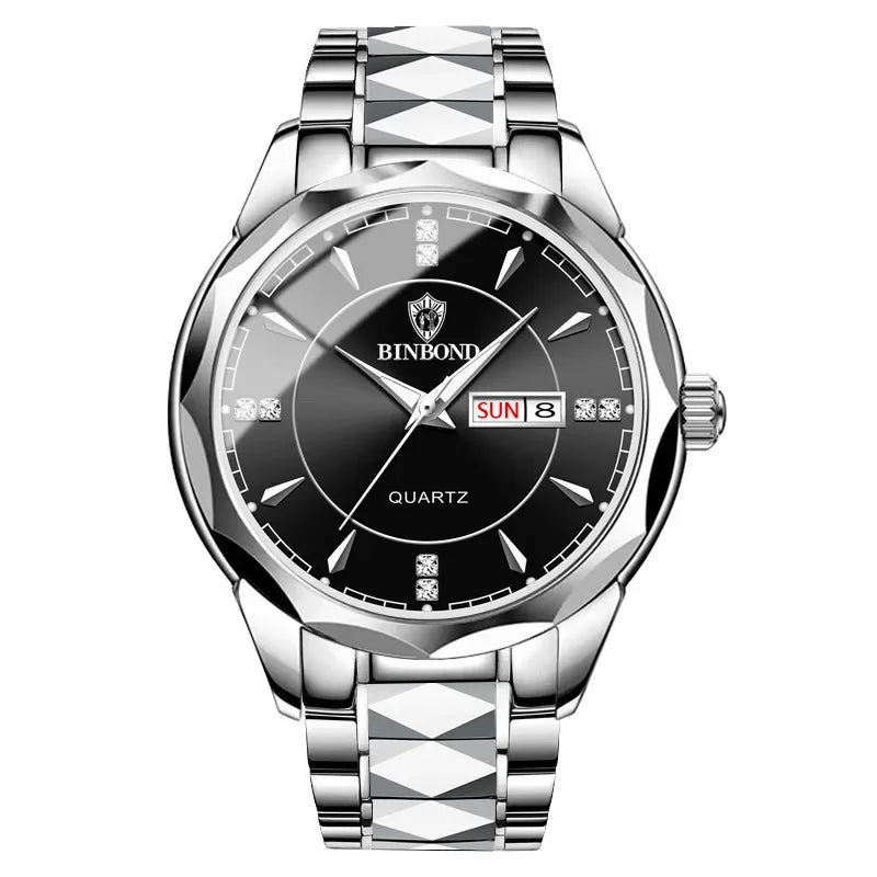Luxury Square Sport Man Wristwatch Waterproof Luminous Chronograph Quartz Men's Watches Stainless Steel Men Watch Reloj
