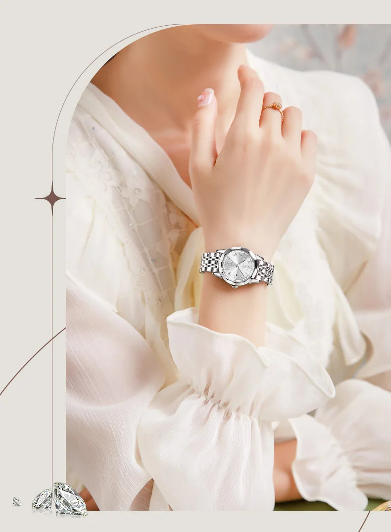 OLEVS Top Brand Original Watch for Women Best Selling Fashion Lady Wrist Watch New Waterproof Luminous Luxury Women Quartz Watch