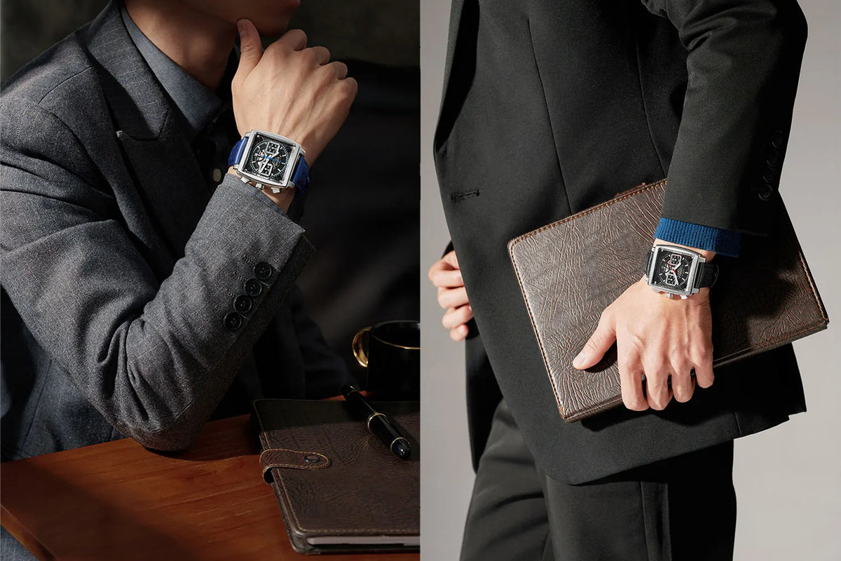 Luxury Automatic Watches for Men ETA7750 Chronograph Mechanical Style Dial Luminous Waterproof Leather strap Custom Men's Watch