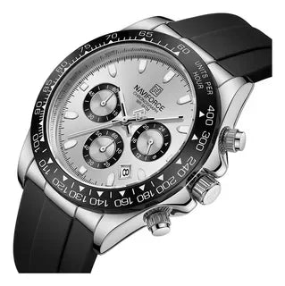 NAVIFORCE Luxury Men's Watch Waterproof Sports Quartz Clock Silicone Strap Chronograph Luminous Wristwatches Relogio Masculino