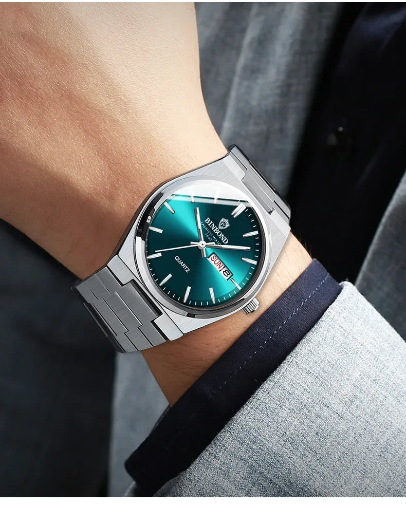 Luxury Square Sport Man Wristwatch Waterproof Luminous Chronograph Quartz Men's Watches Stainless Steel Men Watch Reloj