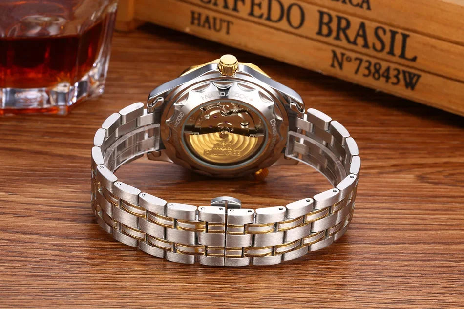 Luxury New Automatic Watch for Men Mechanical Watches Stainless Steel Bracelet Ceramic Diver