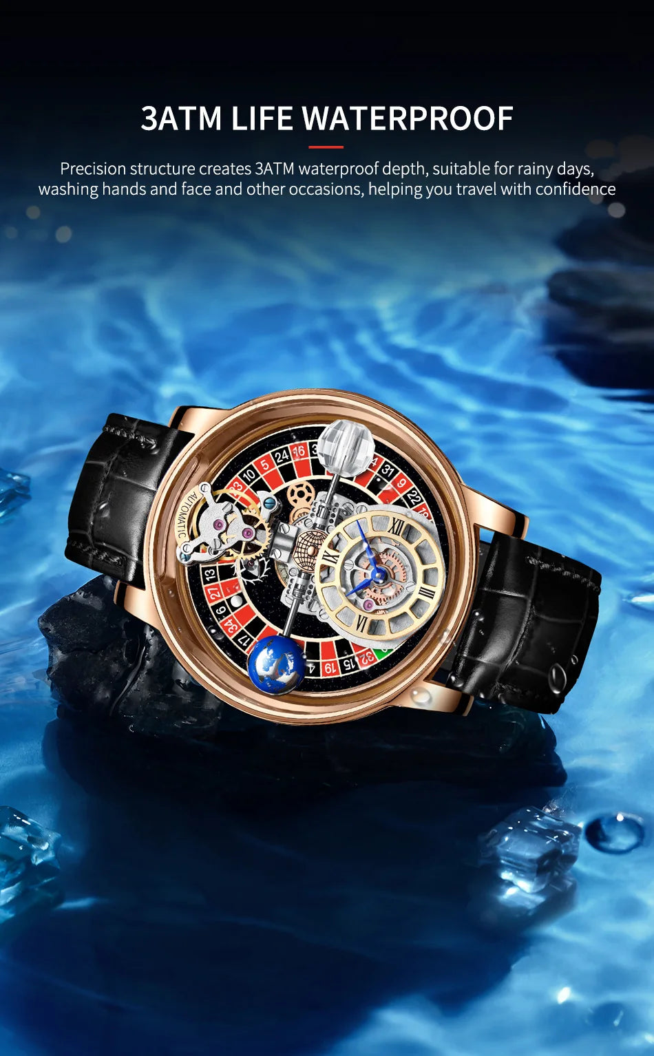 Las Vegas Roulette PINDU DESIGN Mens Watches Top Brand Luxury Astronomia Quartz Watch Montre Homme