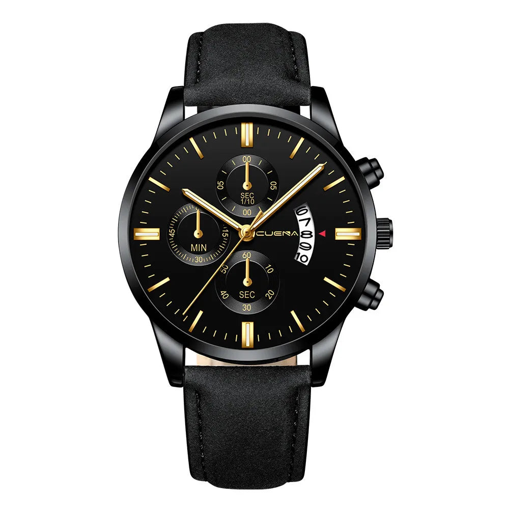 2023 Fashion Men's Watch Brand Luxury Male Quartz Watches Minimalist Casual Leather Strap Digital Calendar Wristwatch Men Clock