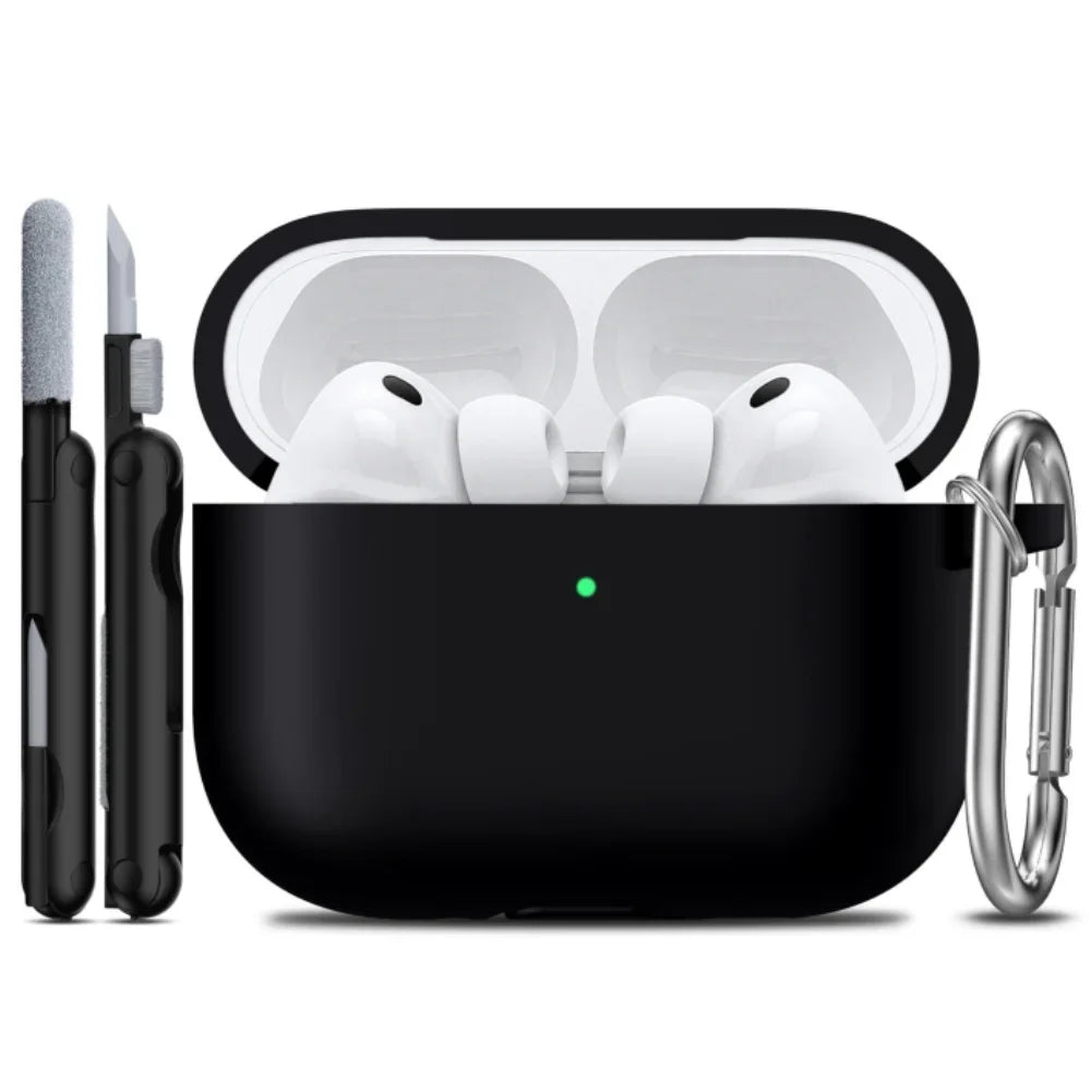 for AirPods Pro 3rd Generation Case Cover Earphone Accessories Soft Silicone Case with Keychain & Cleaning Kit for AirPods Pro 3