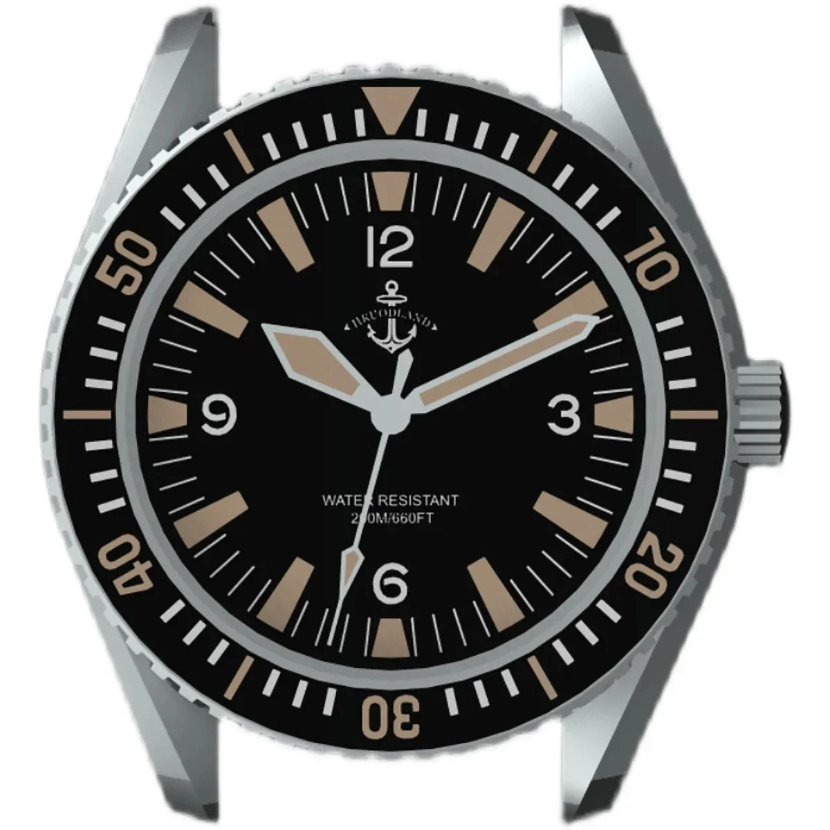 Hruodland Classic Retro Automatic Mechanical Men's Watches F025 Stainless Steel Brown Leather waterproof Luminous reloj hombre