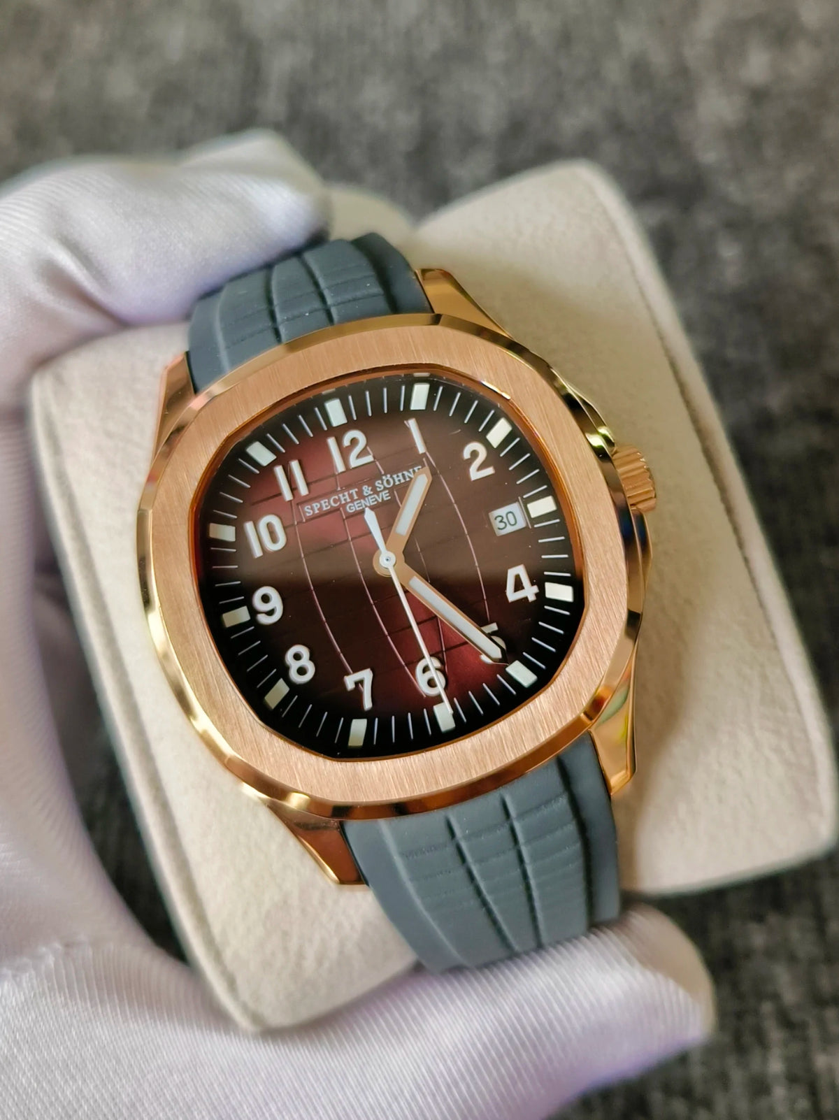 Specht&Sohne Luxury Fashion Business Sports Men's Watch Miyota8215 Motor Waterproof Luminous Grey  Tape Watch Relogio Masculino