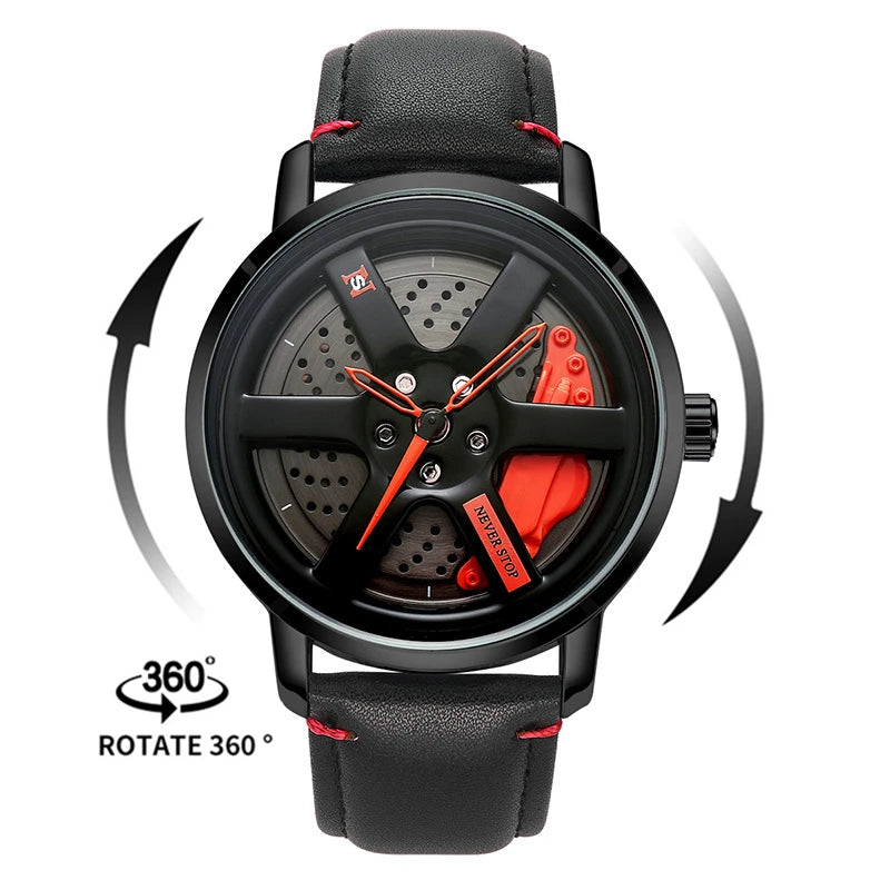 Luxury Sport Car Wheel Watch for Men Top Brand Car Wheel Rim Dial 3D Fashion Men's Watch Waterproof Men Watch Relogio Masculino