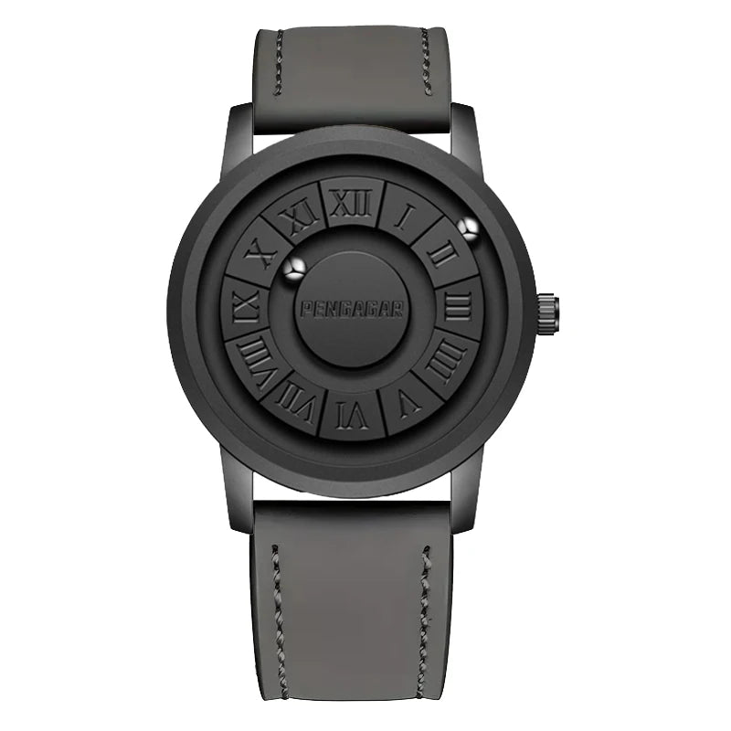2025 New Men's Watches Top Luxury Quartz Watch For Men Creative Scrolling Pointer Magnetic Force Wrist Clock Relogio Masculino