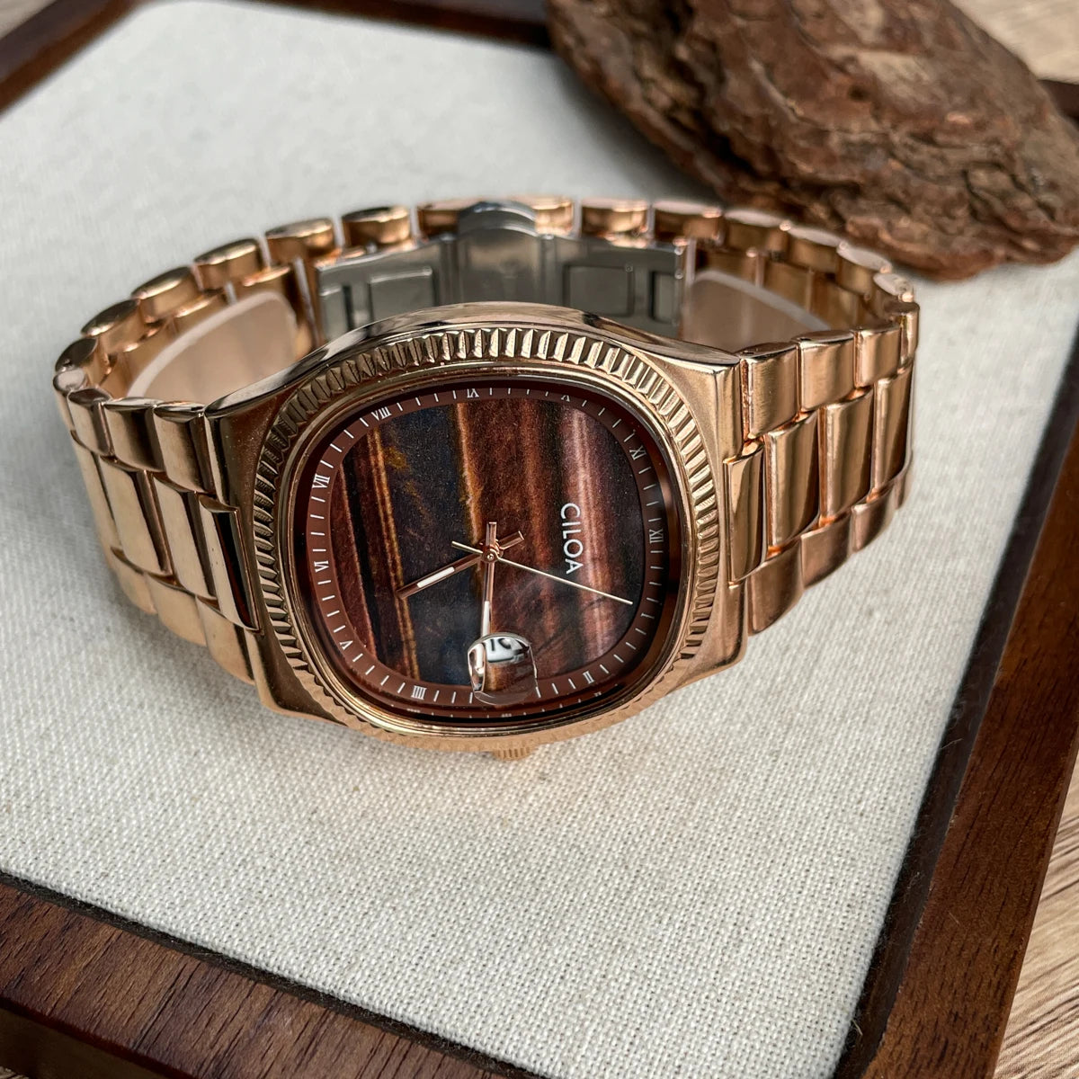 2025 new men's watch brand genuine light luxury gift stainless steel strap waterproof quartz watch high quality men's watch