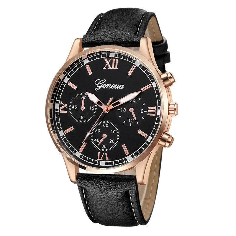 New Mens Watches Luxury Male Clock Fashion Sport Quartz Wristwatch for Man Casual Leather Belt Male Clock Relogio Masculino