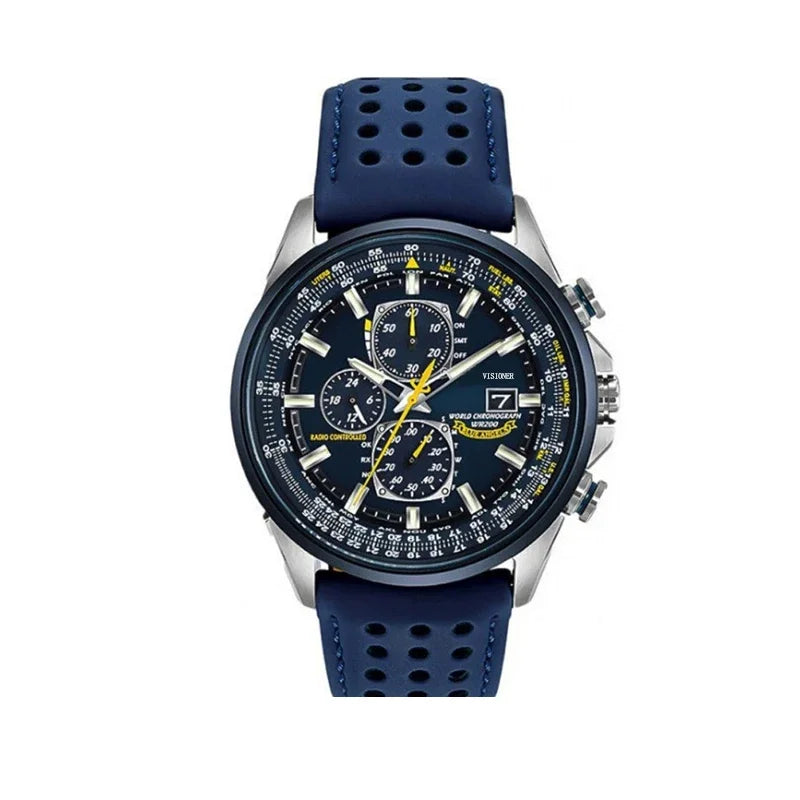 2025 new men's business multifunction fantasy round luxury wristwatch stainless steel strap quartz watch with date