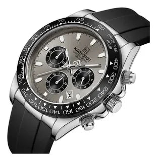 NAVIFORCE Luxury Men's Watch Waterproof Sports Quartz Clock Silicone Strap Chronograph Luminous Wristwatches Relogio Masculino