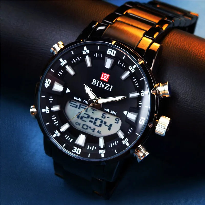 Top Brand Luxury Mens Quartz Gold Watches 2025 Men Sports Waterproof Man Wristwatch Chronograph Male Clock Relogio Masculino