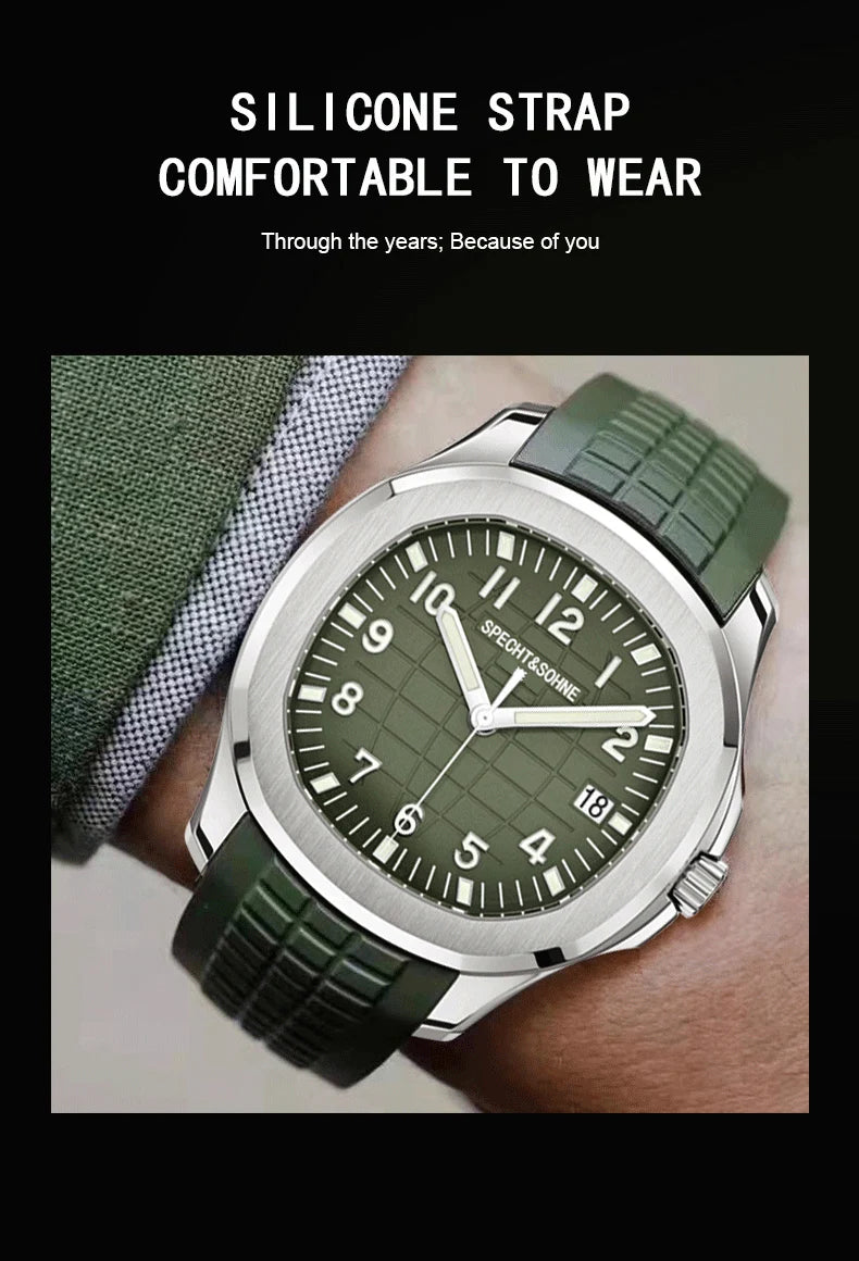 2025 New Arrival Mens Watches Top Brand Luxury Automatic Mechanical Watches Rubber Strap Stainless Steel Watch Relogio Masculino