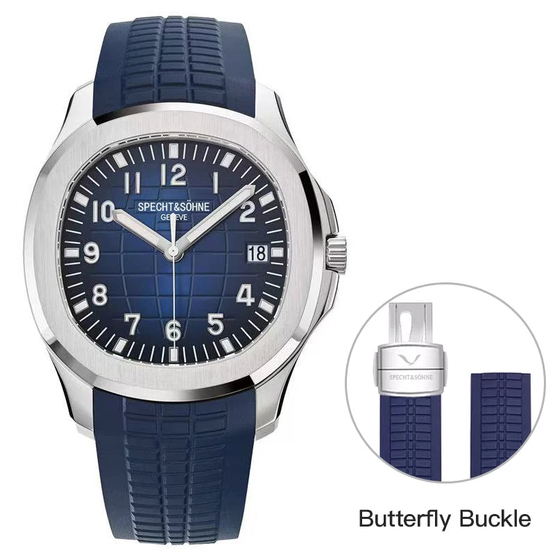 2025 New Men's Watches Automatic Mechanical Watch Luxury Brand Specht&Sohne Sport Watch For Men Rubber Strap Relogio Masculino