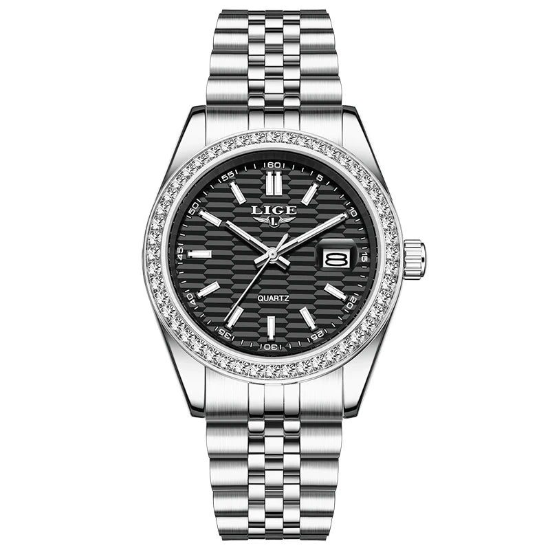 LIGE NEW Men's watches Luxury Fashion Quartz clock Stainless Steel Waterproof Luminous watches for men relogios masculino+BOX