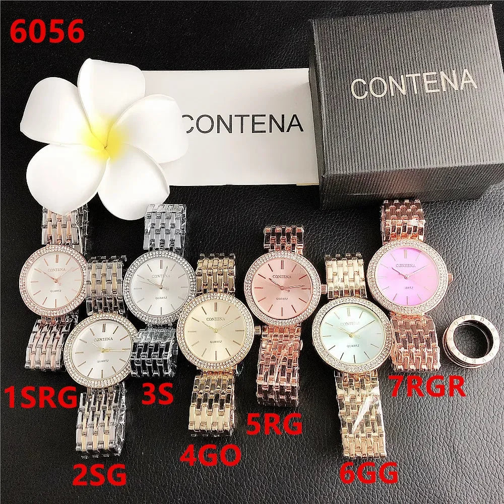 New Fashion Luxury Ladies Watches for Women Luxury Brand Stainless Steel Roman Numeral Watch Relogio Feminino