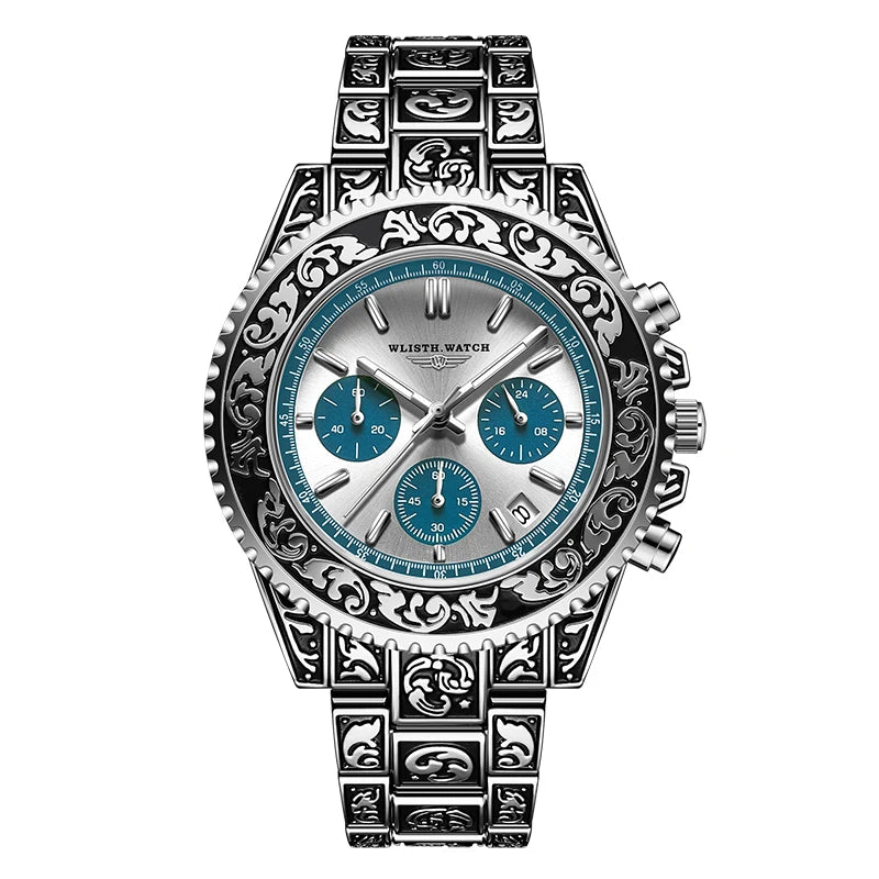 Retro Luxury Watches for Man Automatic Watch Sculpture Wrist Watch Waterproof Stainless Steel Watch Men's Clock Vintage reloj