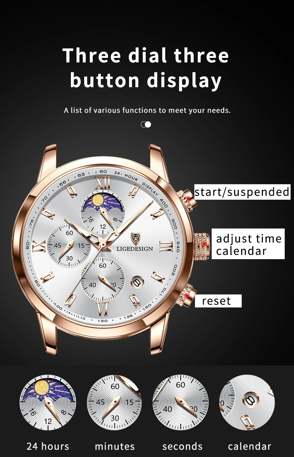 LIGE New Casual Men Watch Luxury Leather Waterproof Sport Quartz Wristwatch Chronograph Military Watch for Men Relogio Masculino