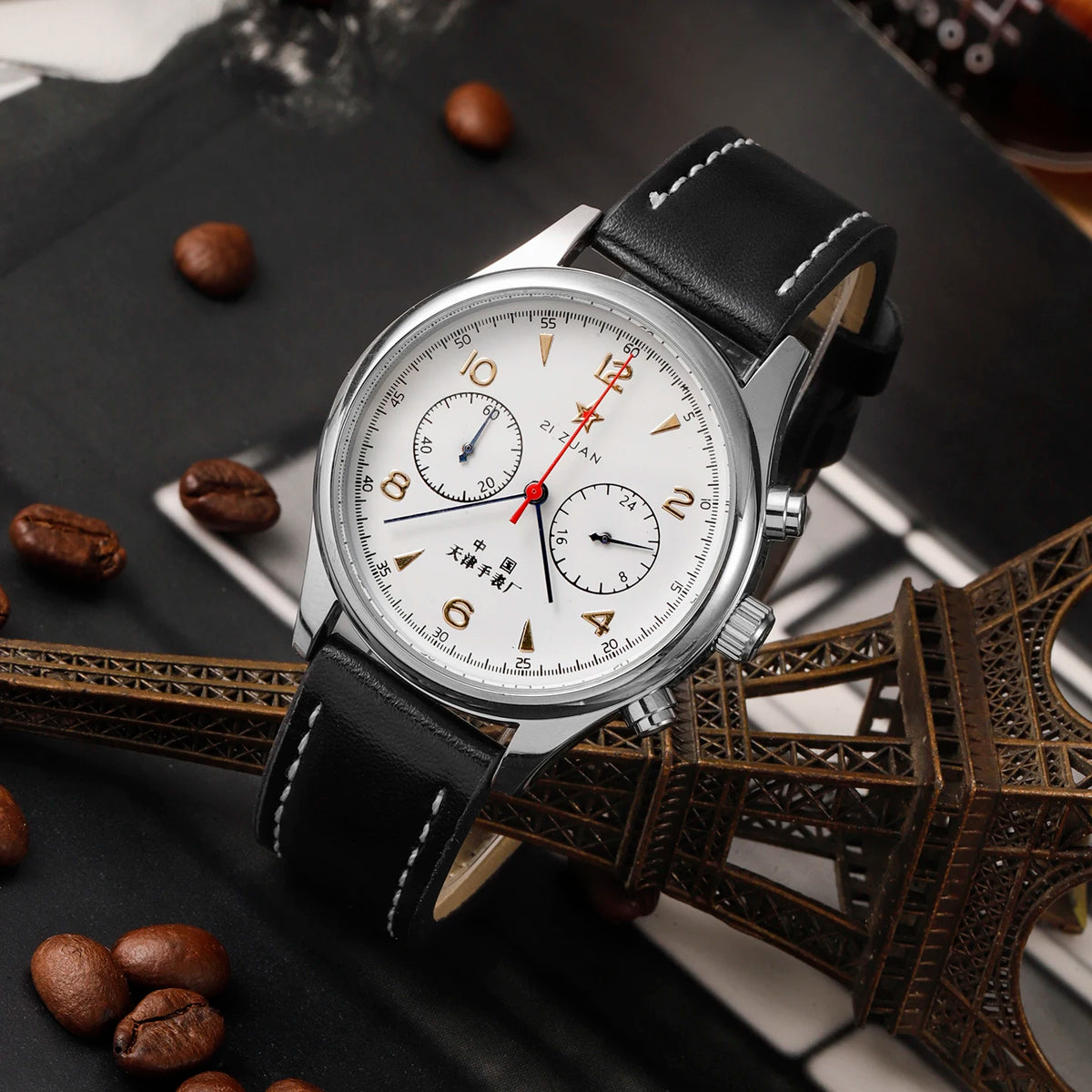 2025 New Men's wristwatch, 1963 Pilot Automatic Wristwatch, 42mm water-resistant retro quartz Chronograph, retro dress wristwatc